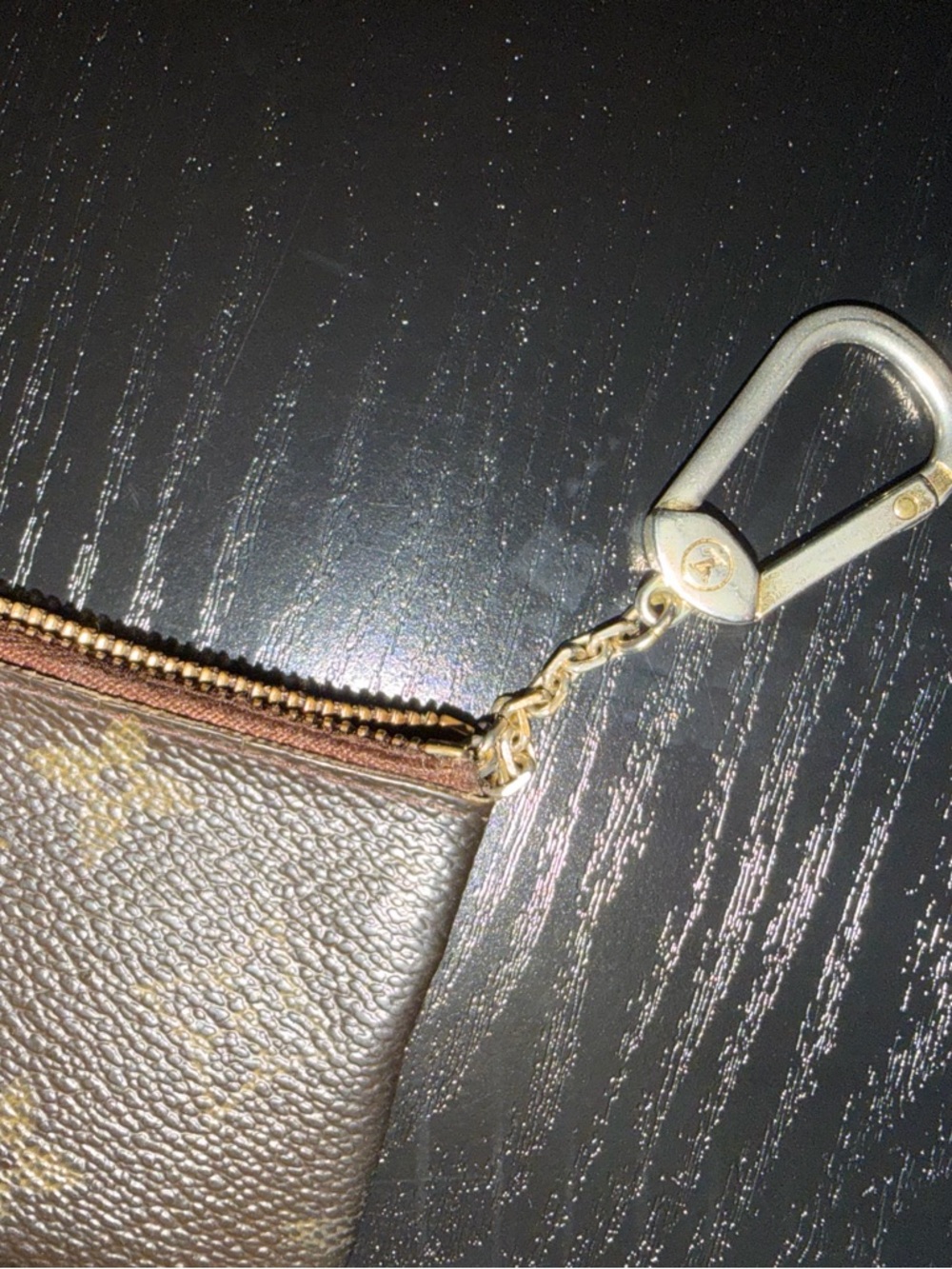 Louis Vuitton Monogram Key Pouch in Brown and Tan - Picture 6 of 9